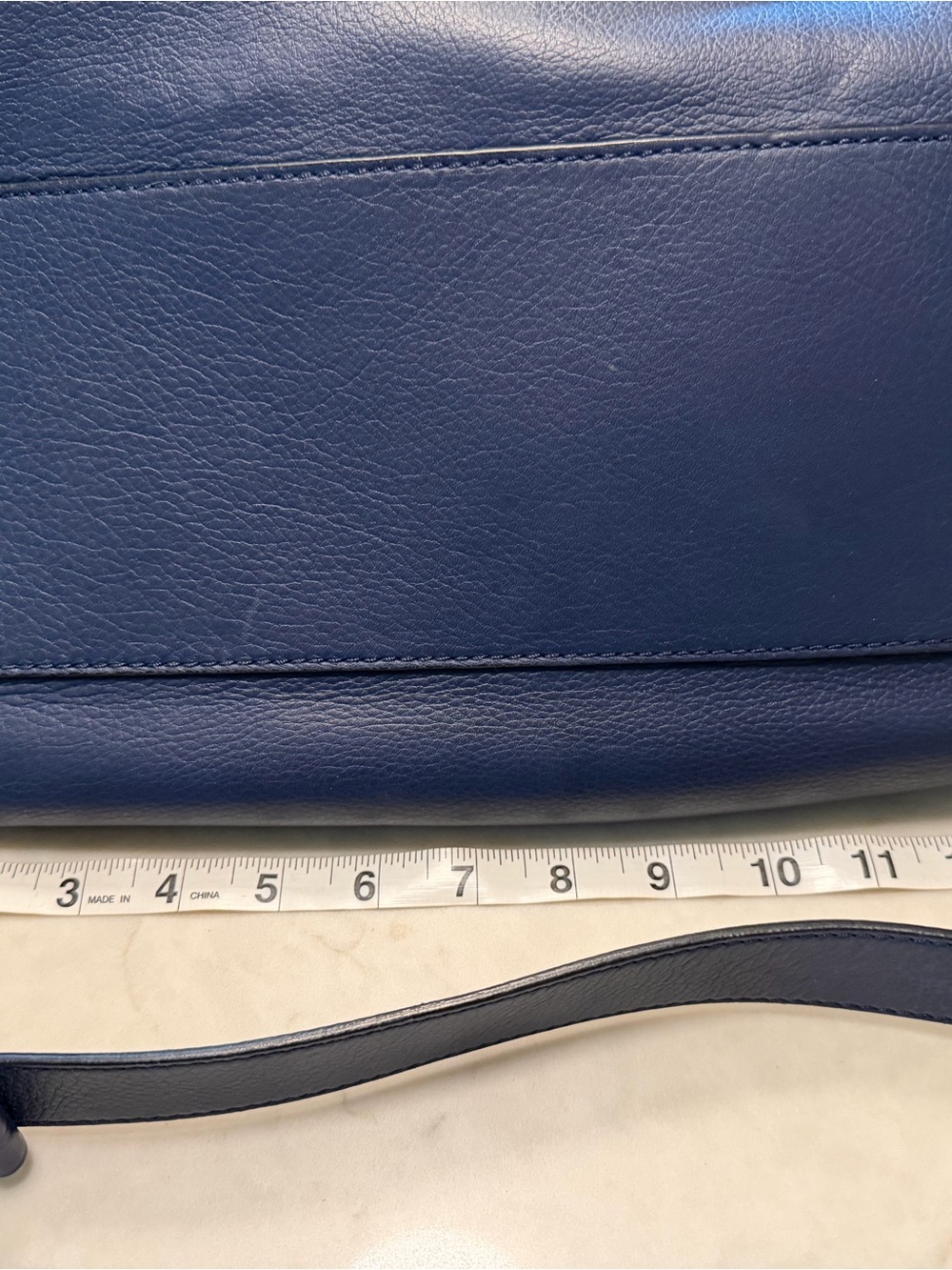 Givenchy Navy Leather Shoulder Tote - Picture 6 of 8